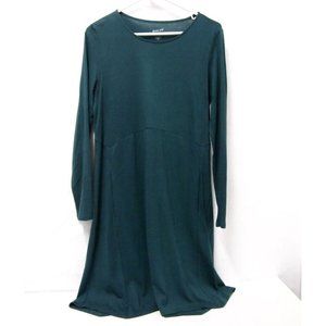 Pure J. Jill Womens Dress XS Dip Hem Swing Green Pima Knit Long Sleeve T-Shirt